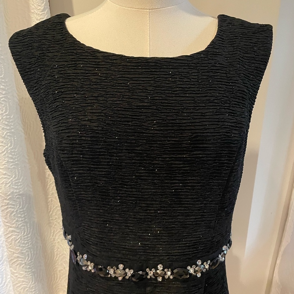 Scarlett Elegant Black Sleeveless Rhinestone Glitter Dress EUC 12 - Picture 3 of 6